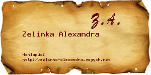 Zelinka Alexandra névjegykártya